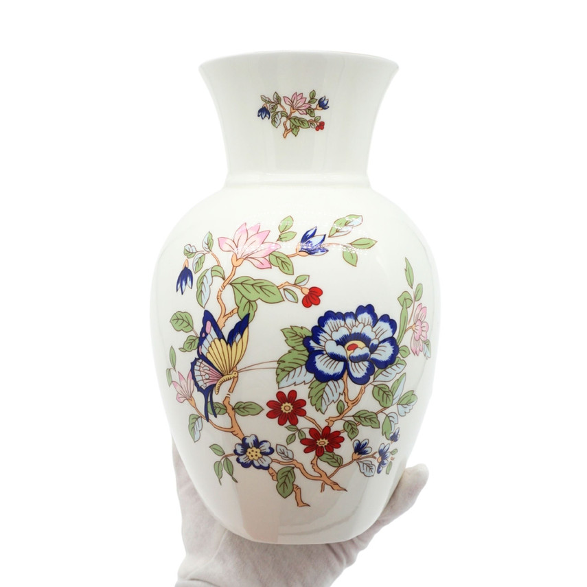 Vintage Royal Tara Fine Bone China Butterfly Floral Vase