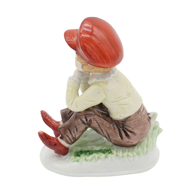 Little Boy Pondering Vintage Figurine