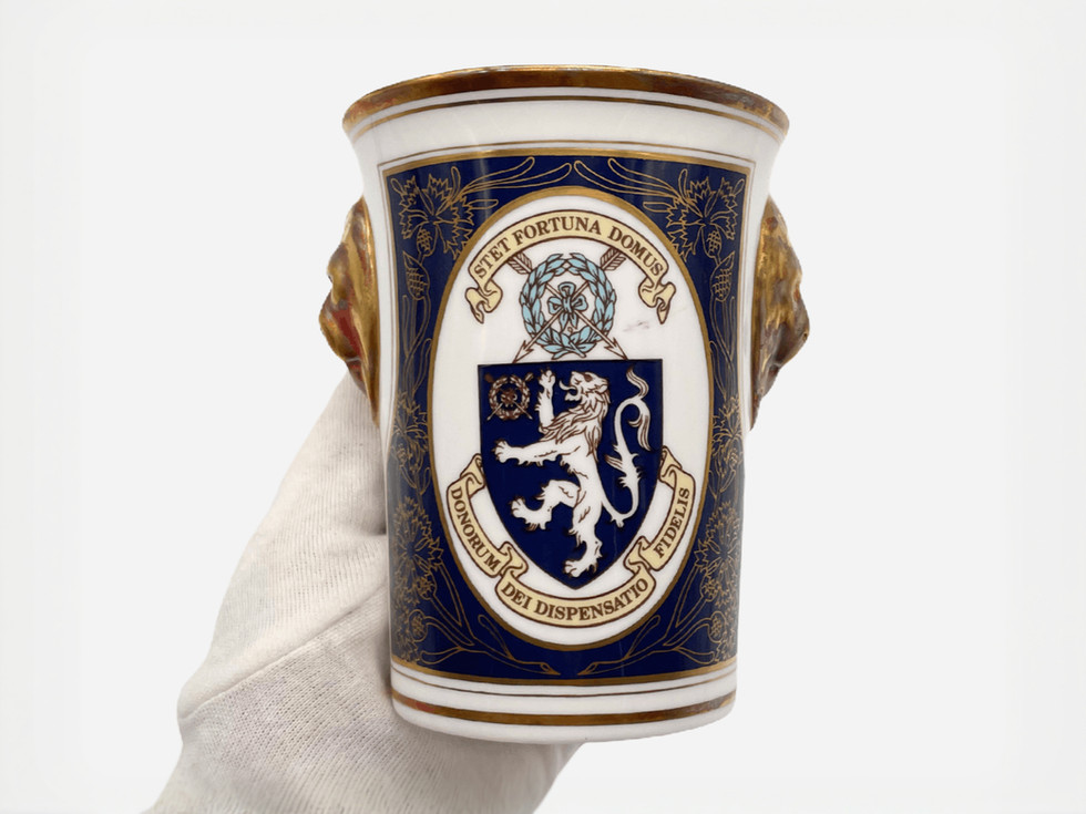 Vintage Caverswall Limited Edition Harrow School Porcelain Beaker, 293/500