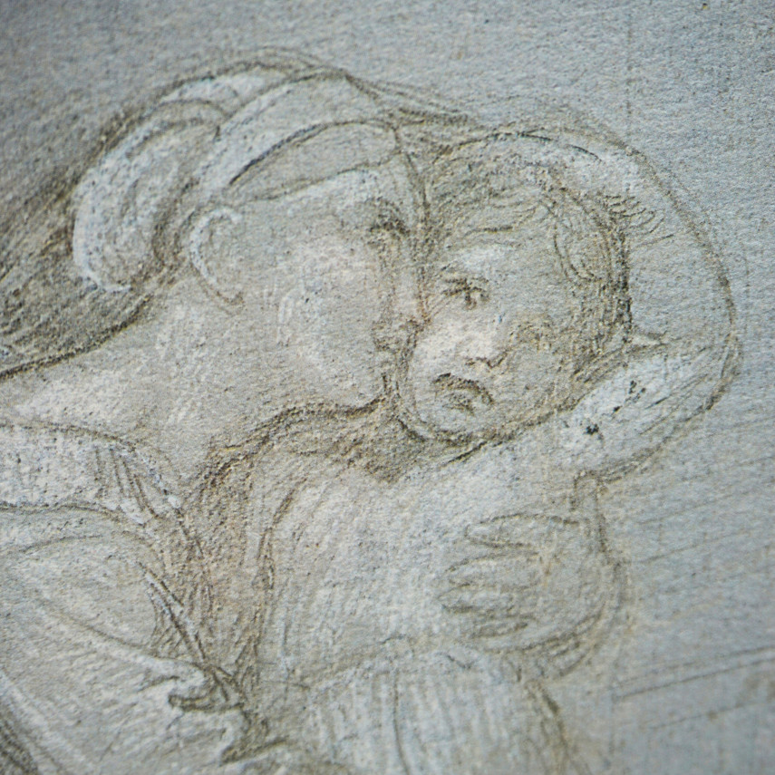 Framed Art Print of The Virgin and Child by Raphael