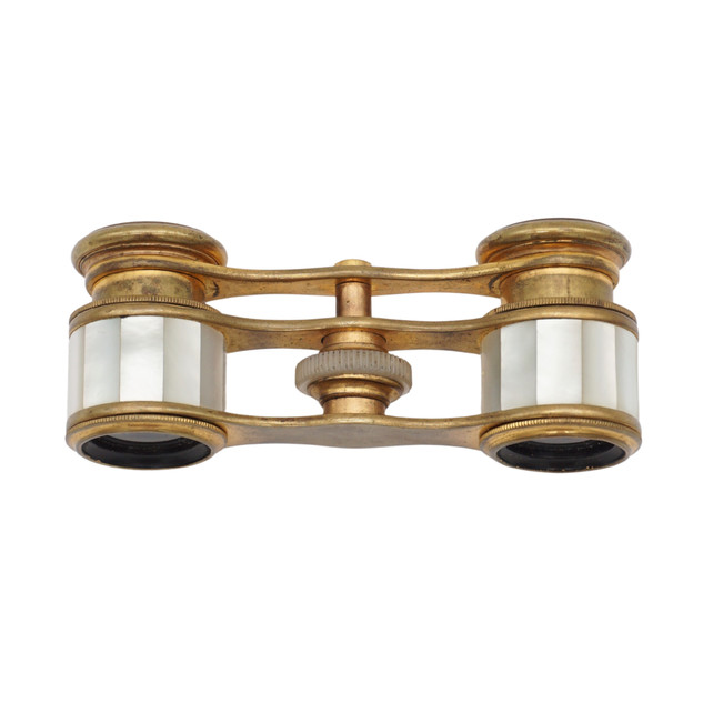 Vintage Mother of Pearl and Brass Opera Glasses