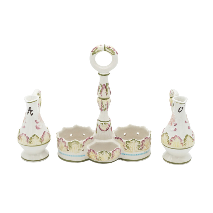 Italian Art Deco Oil and Vinegar Condiment Set