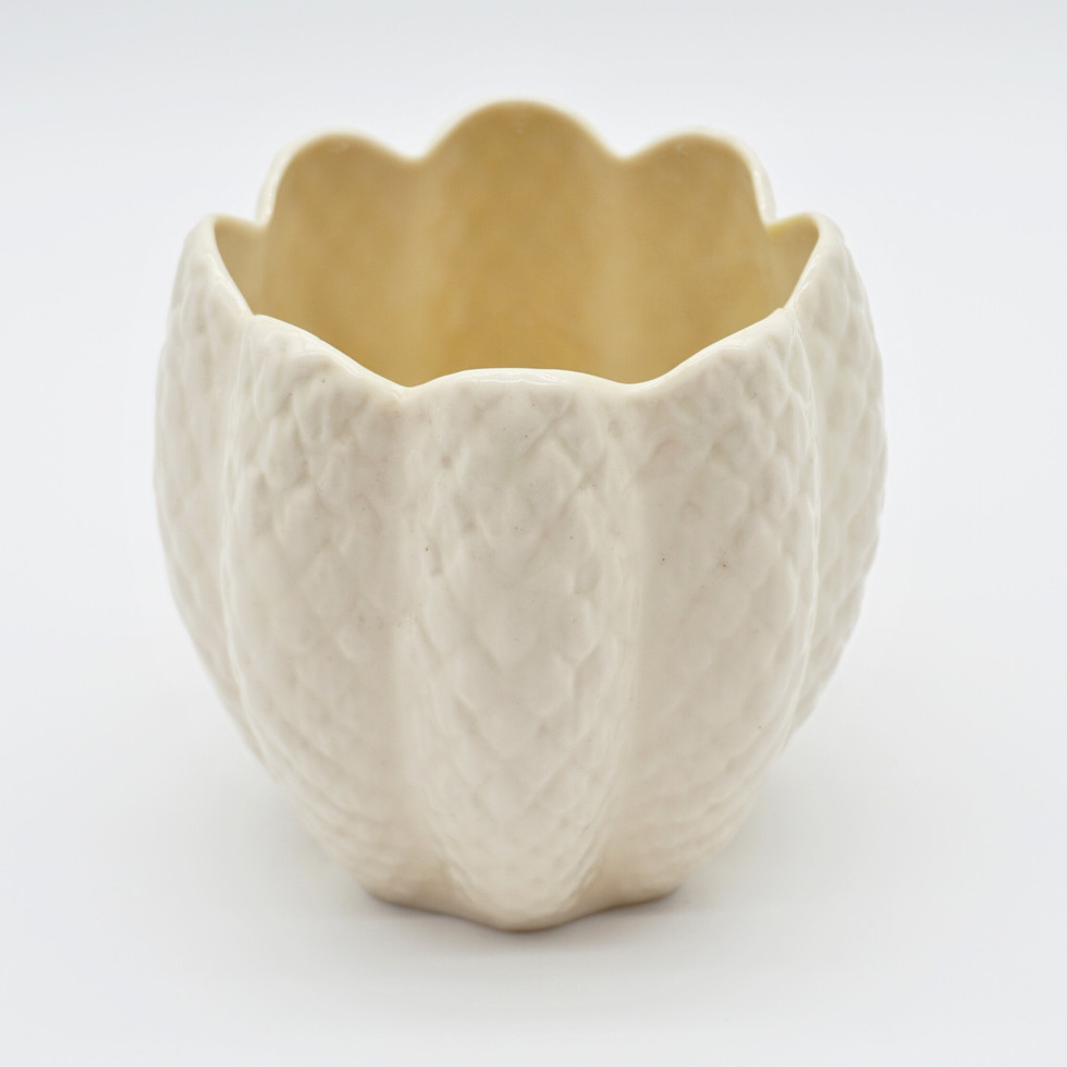 Vintage Irish Belleek Pineapple Pattern Pot Vase, 6th Mark