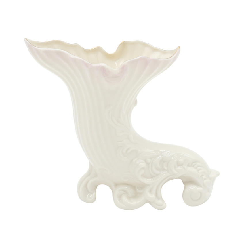 Belleek Irish Porcelain Fermanagh Cornucopia Spill Vase