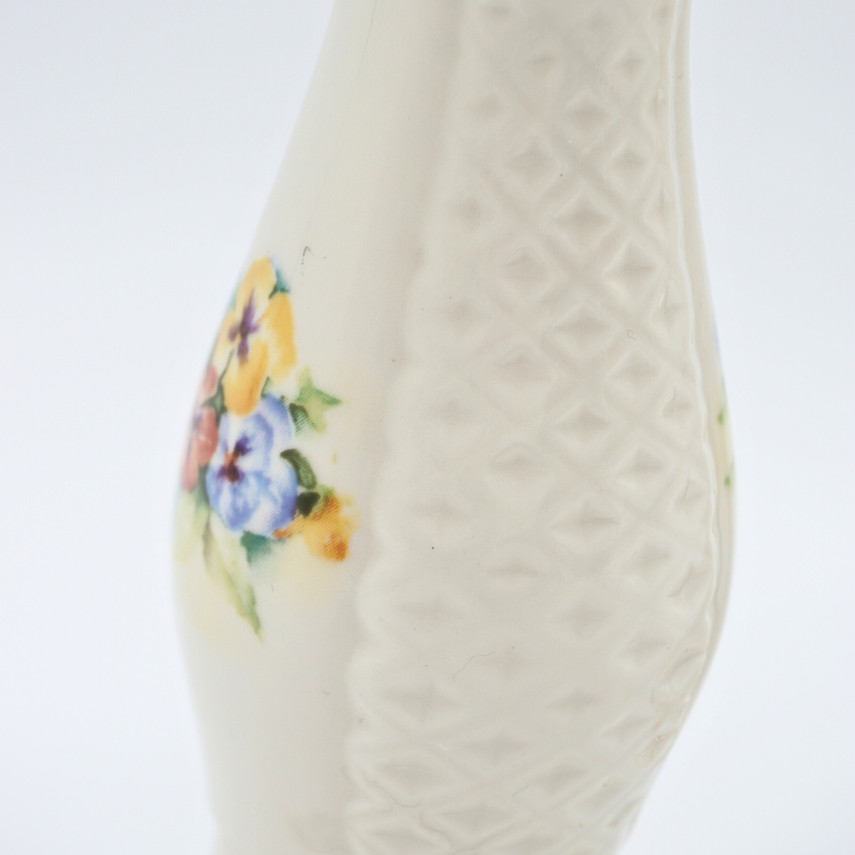 Vintage Two Irish Parian Donegal China Candlestick Holders