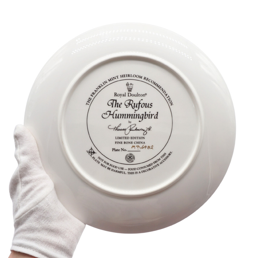 Royal Doulton Hummingbird Limited Edition Plates, Set of Four