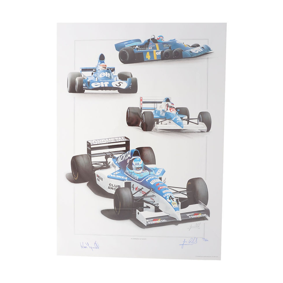 Limited Edition Print, Celebrating Tyrrell Formula 1 Cars, 142/500, Unframed