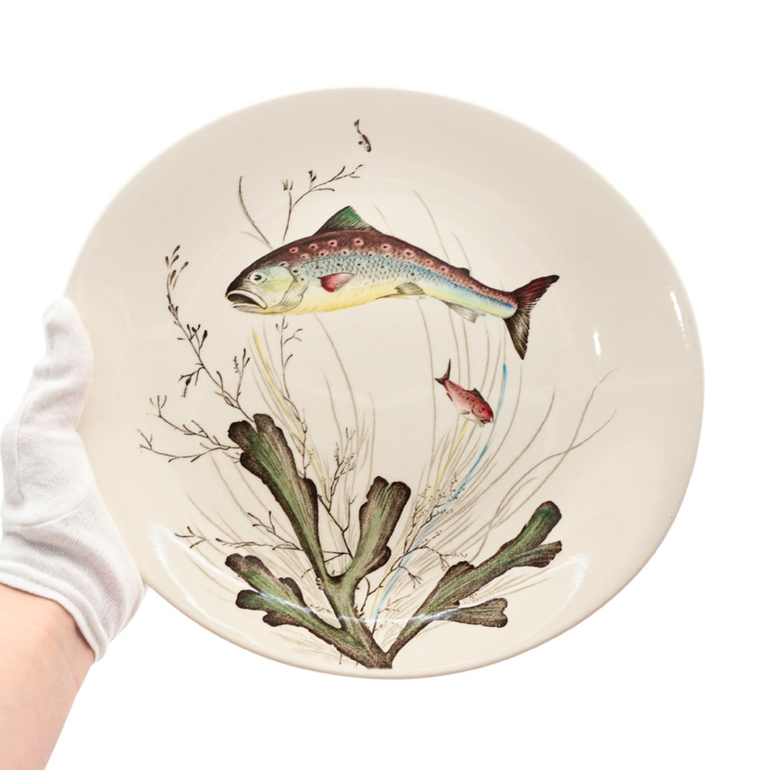 Vintage Johnson Brothers Fish Themed Tableware Set, 14 Pieces