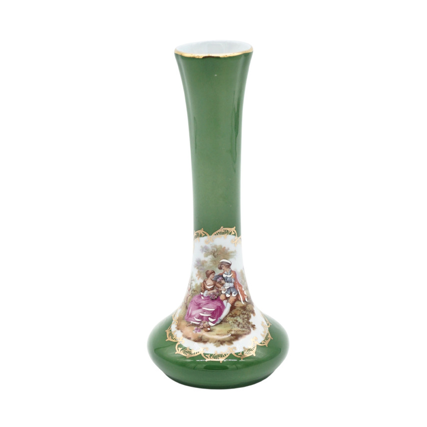 Limoges Porcelain Bud Vase by La Reine