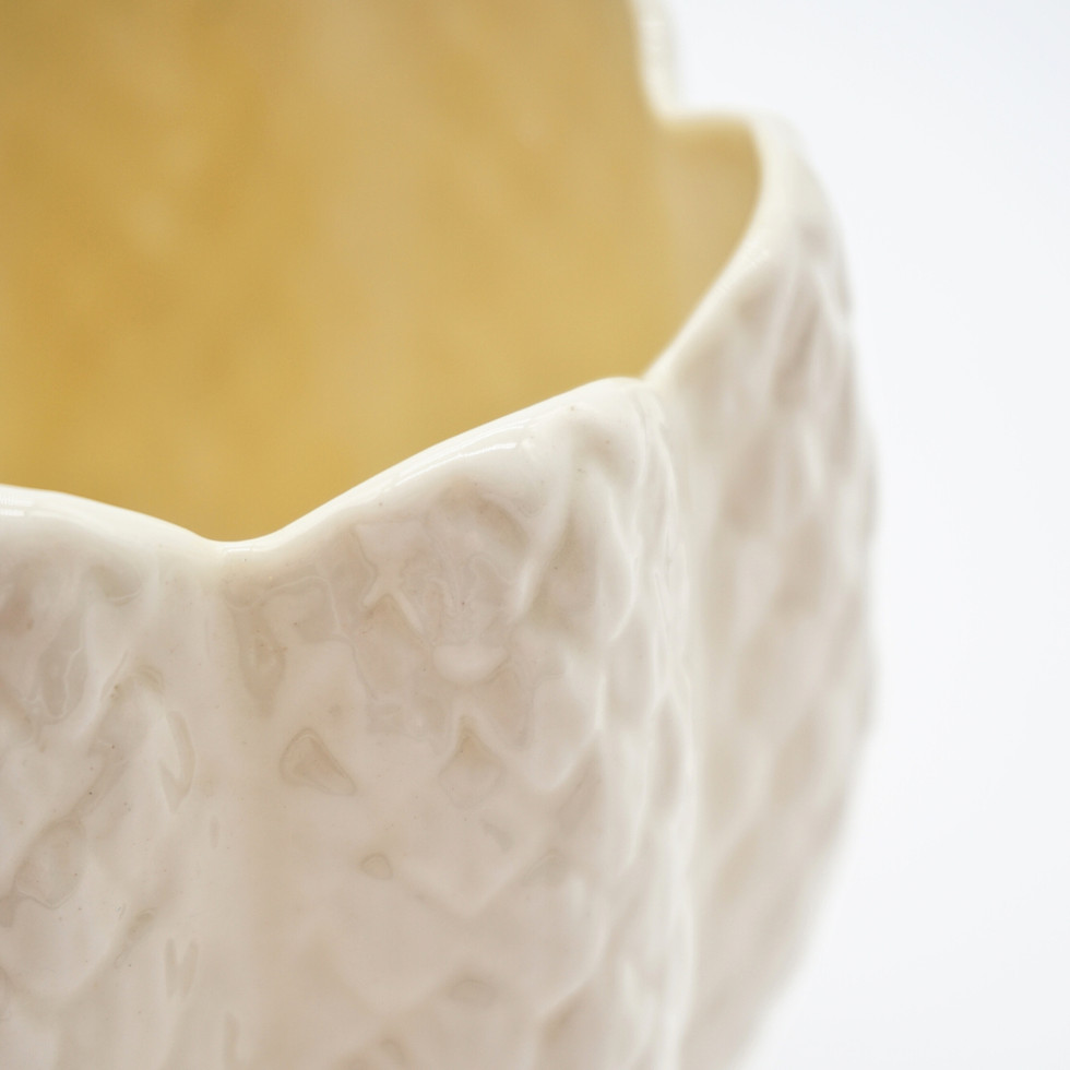 Vintage Irish Belleek Pineapple Pattern Pot Vase, 6th Mark