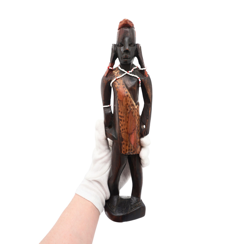Vintage Hand Carved African Wood Figurine