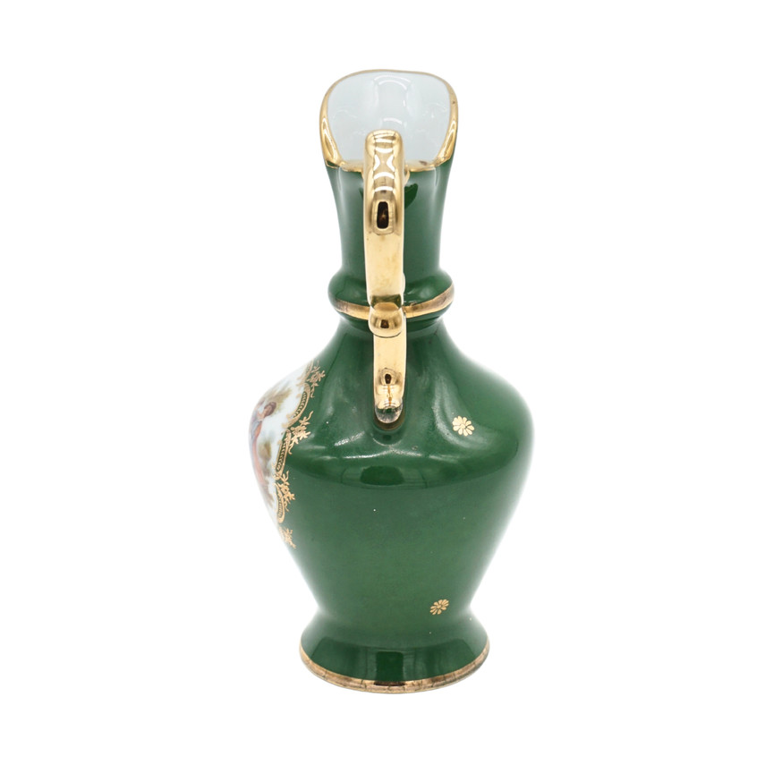 Limoges Porcelain Pitcher Vase by La Reine