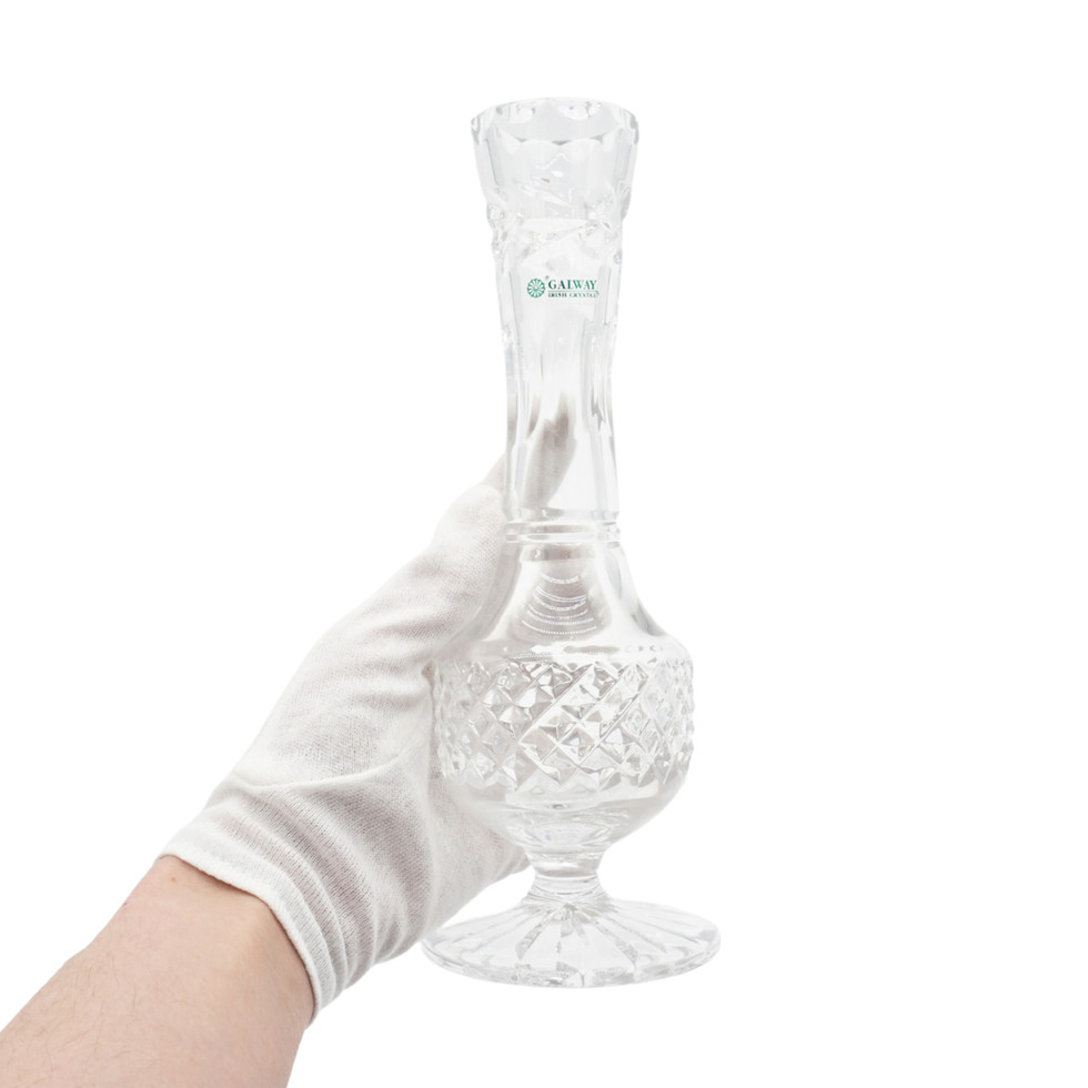 Galway Irish Hand-Cut Crystal Footed Bud Vase