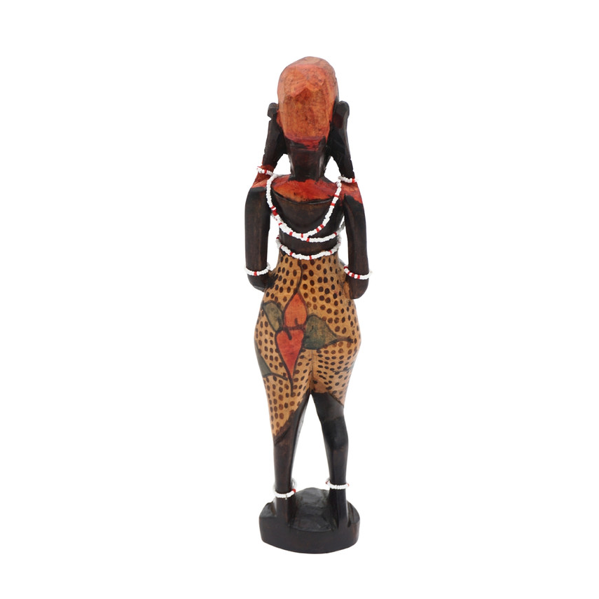 Vintage Maasai Style Hand Carved African Wood Figurine