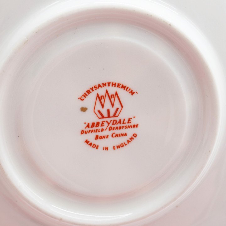 Abbeydale Chrysanthemum Bone China Teacup And Saucer