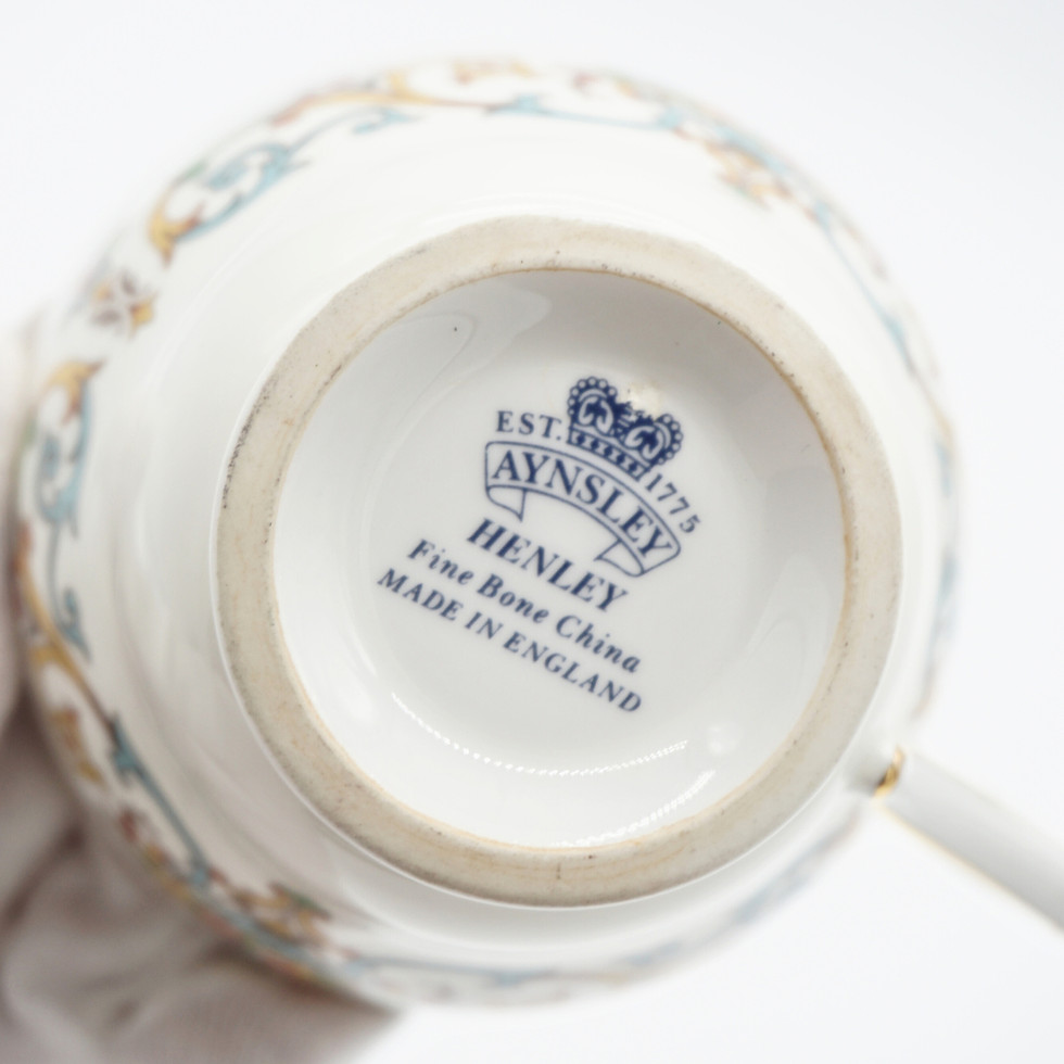 Aynsley Henley Bone China Teacup And Saucer Set