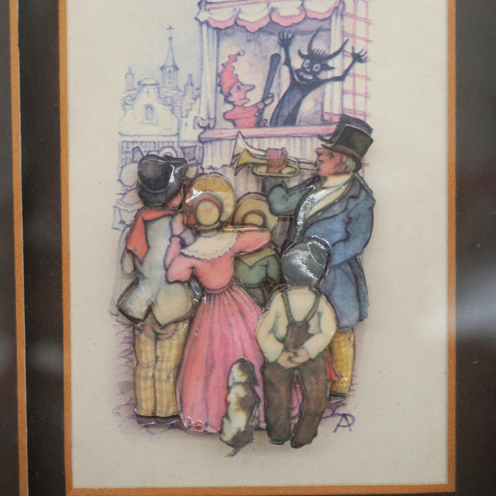 A Set of Vintage 3D Paper Diorama Art Work