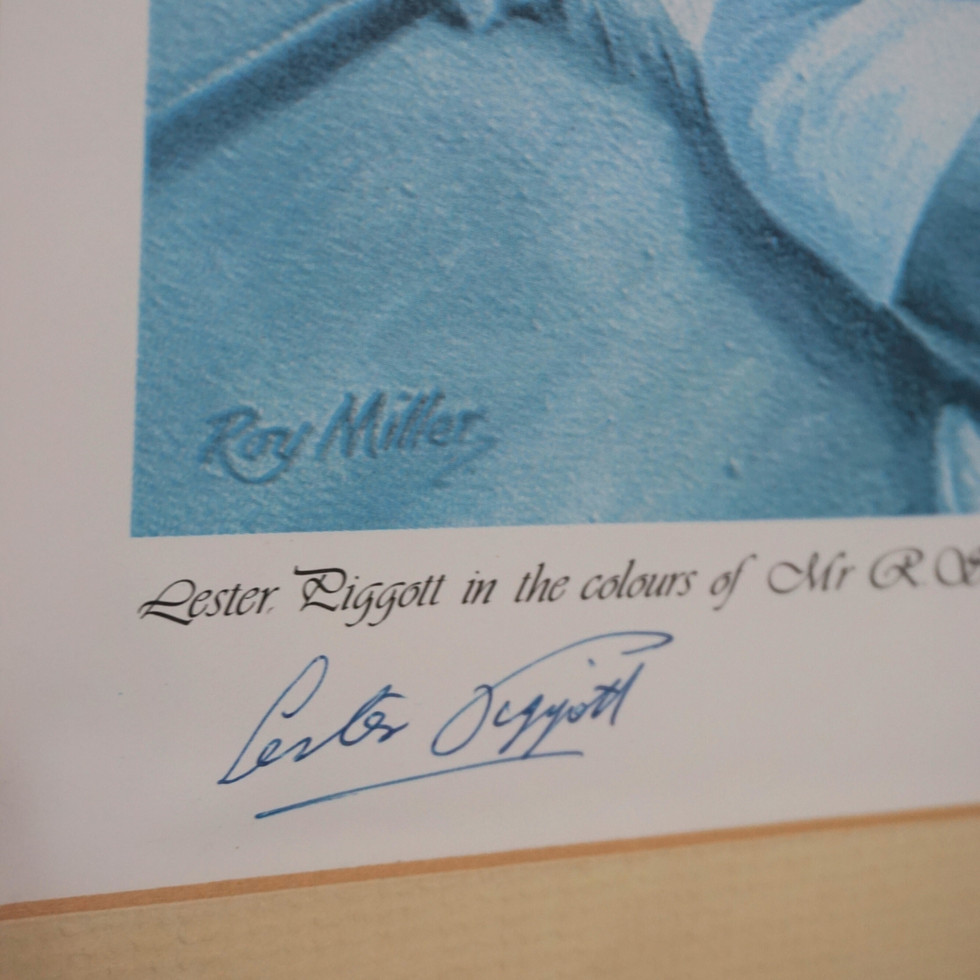 Limited Edition Print, Lester, Signed by Roy Miller and Lester Piggott