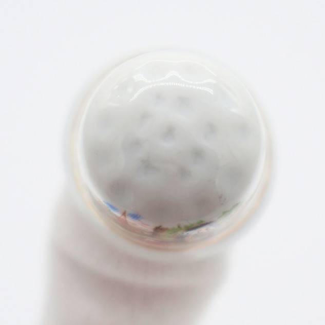 Religious Vintage French Porcelain Thimble With Holy Virgin Mary