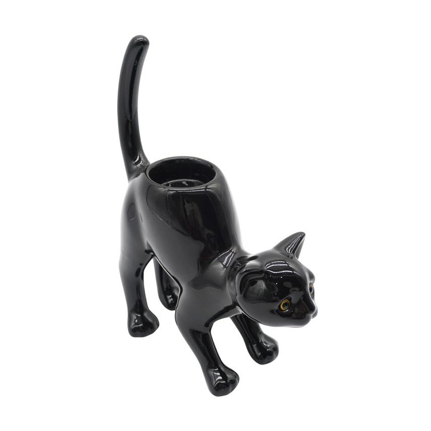 PartyLite Black Cat Tea Light Candle Holder Set