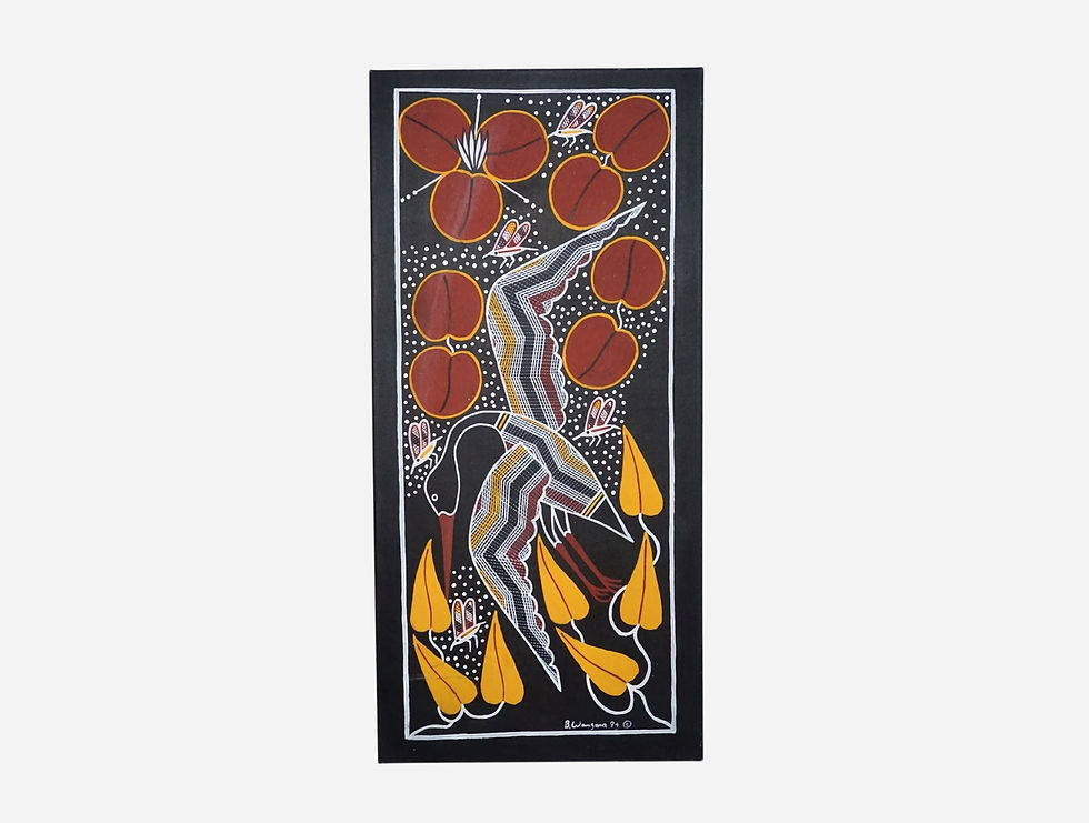 Original Aboriginal Acrylic Art Painting by B.Wangama, 1994