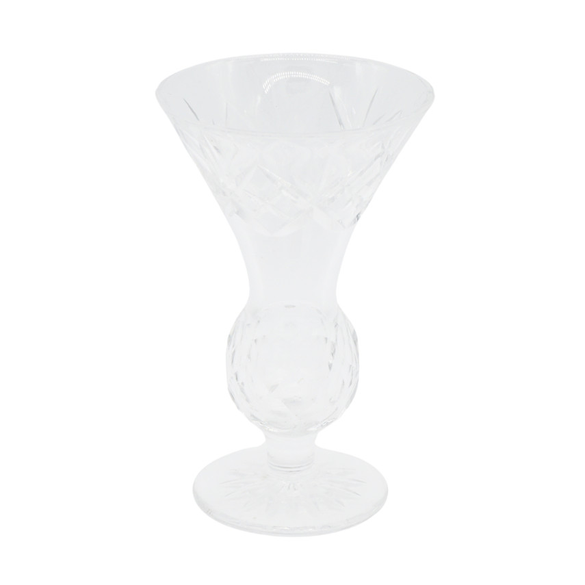 Crystal Cut Glass Thistle Shaped Vase