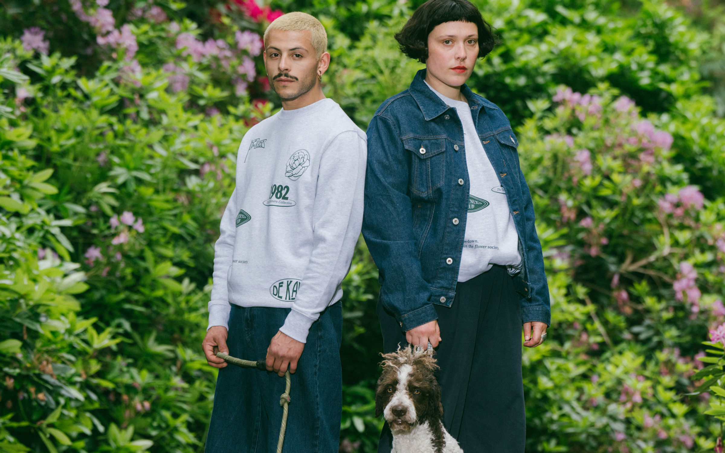 Models wearing The Gardeners Club collection on Stadionkade, Amsterdam