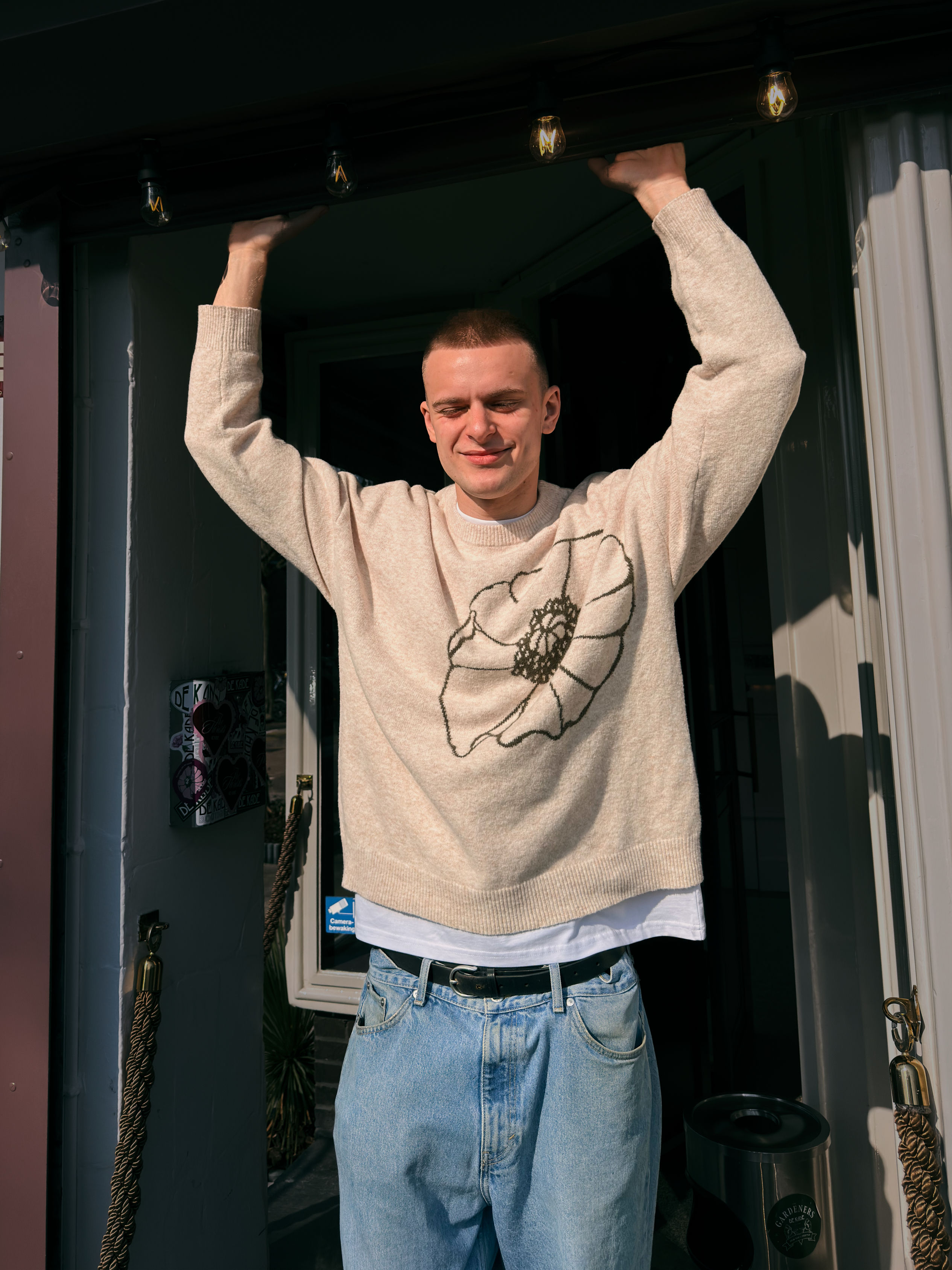 Flower Woven Crewneck