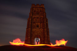 glastonbury tor pixelstick
