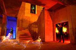 Light painting super heroes