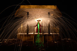 Julie Bandstand light painting