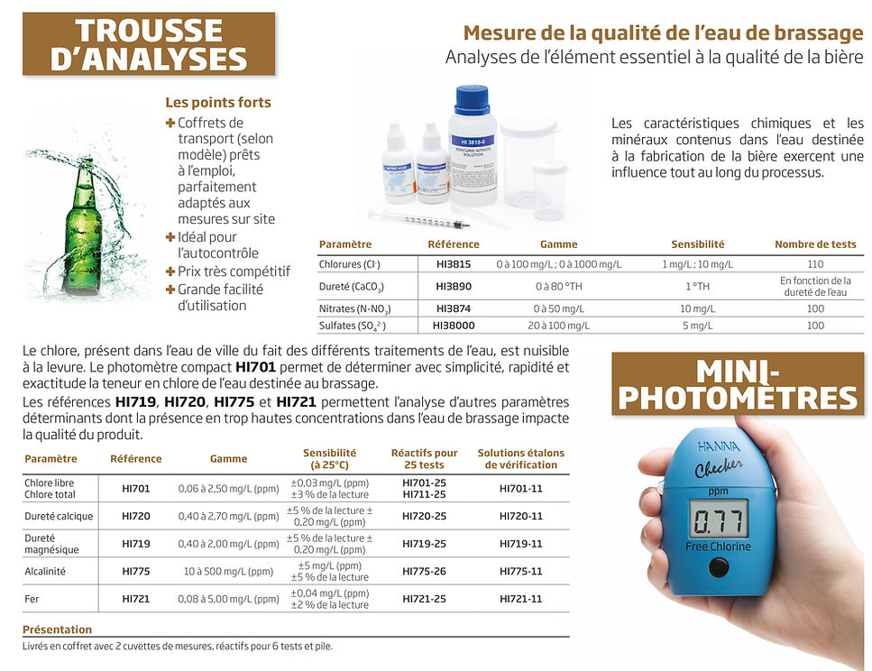 Gamme brasserie géré par Guillaume ALLAIN, SUCCESS NUTRITION, spécialiste en hygiène brasserie, et équipements des brasseries