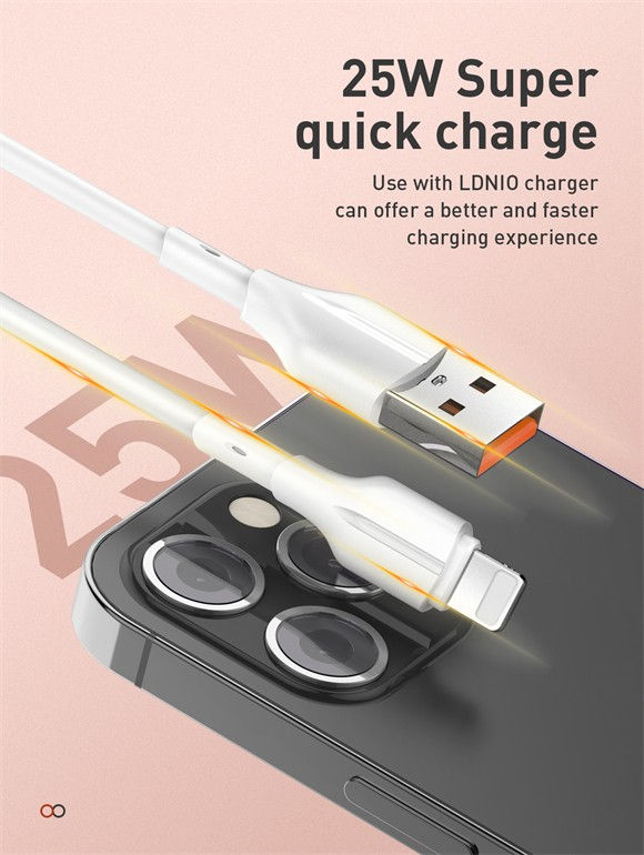 Thumbnail: LDNIO Cable Data LS841 / LS842 25W Fast Charging 25W  Lightning Micro Type-C