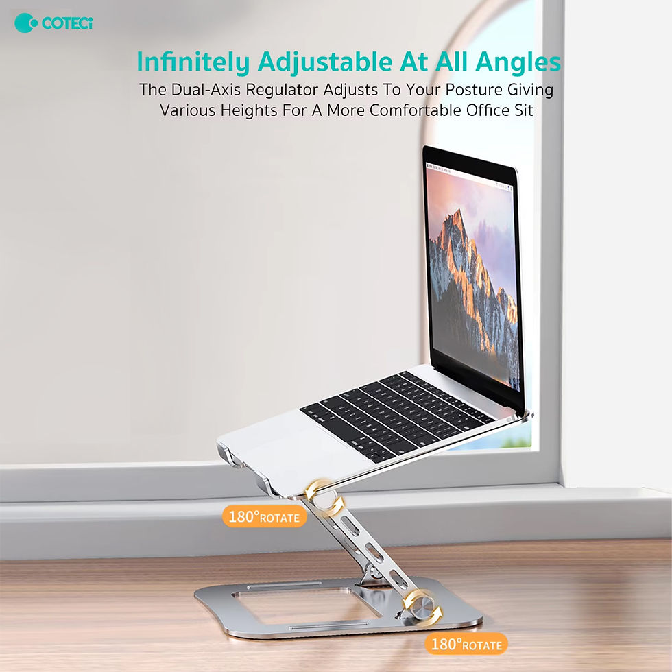 Thumbnail: COTECI SD-66 Carbon Steel Folding Stand for Laptop Notebook Adjustable