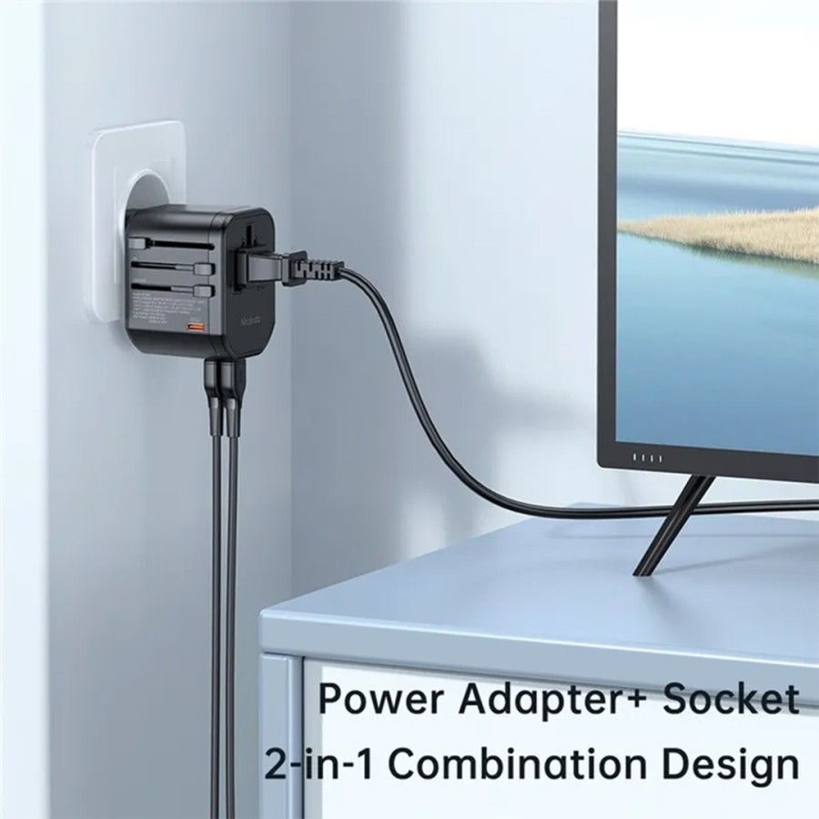 Thumbnail: MCDODO CP-3471 Universal Travel Adaptor Charger 20w Type C + Dual USB