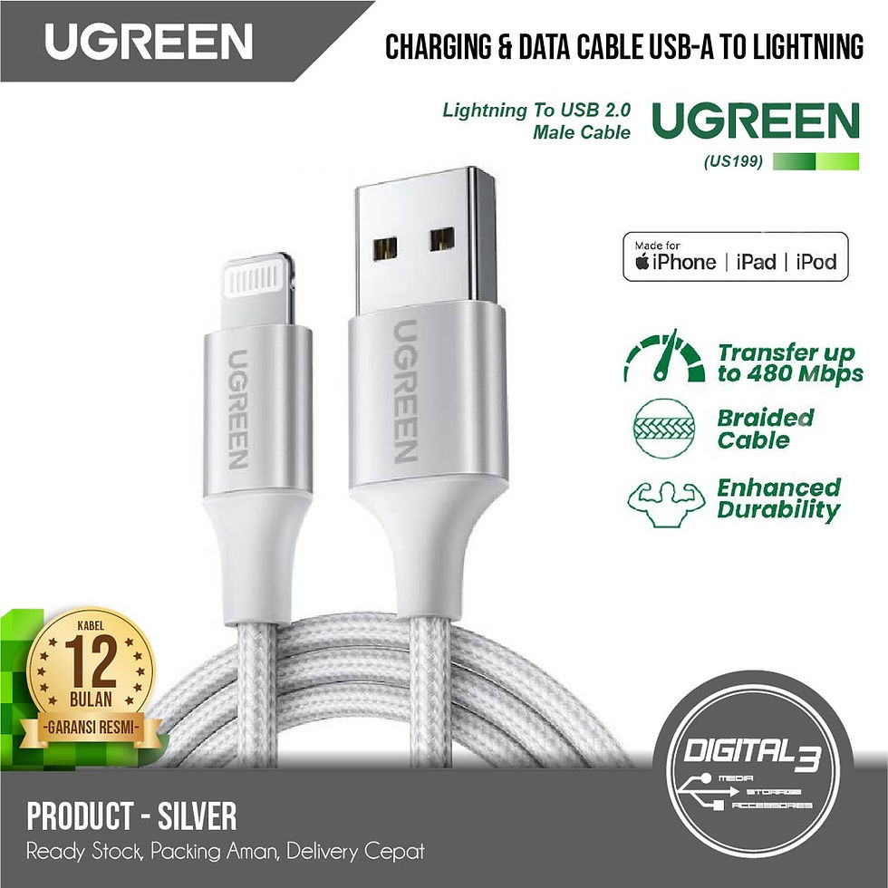 Thumbnail: Kabel Data UGREEN US199 USB to Lightning MFI Cable Charger Iphone Ipad