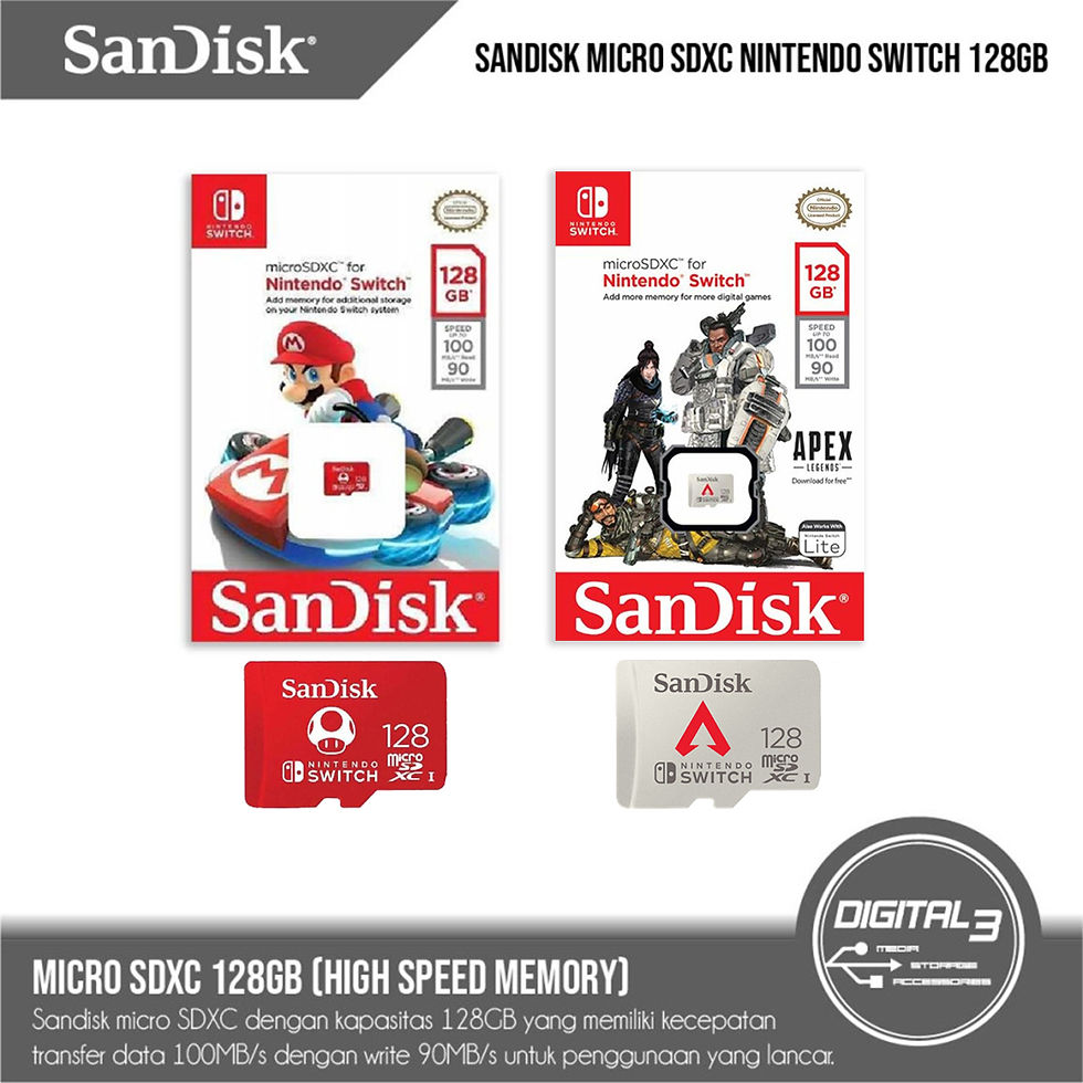 Sandisk Microsd Nintendo Switch Memory Card Micro SD SDXC 128GB RED