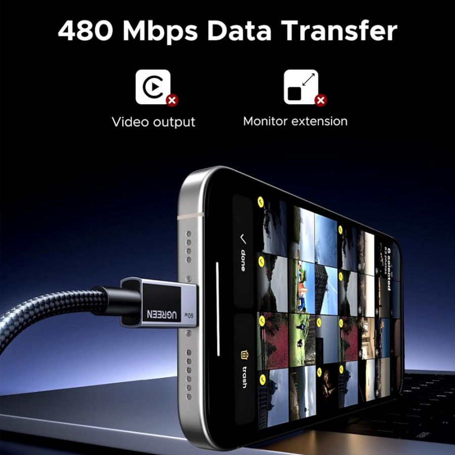 Thumbnail: UGREEN L524 Cable Data Charging USB C to C 60W PD Fast Charging