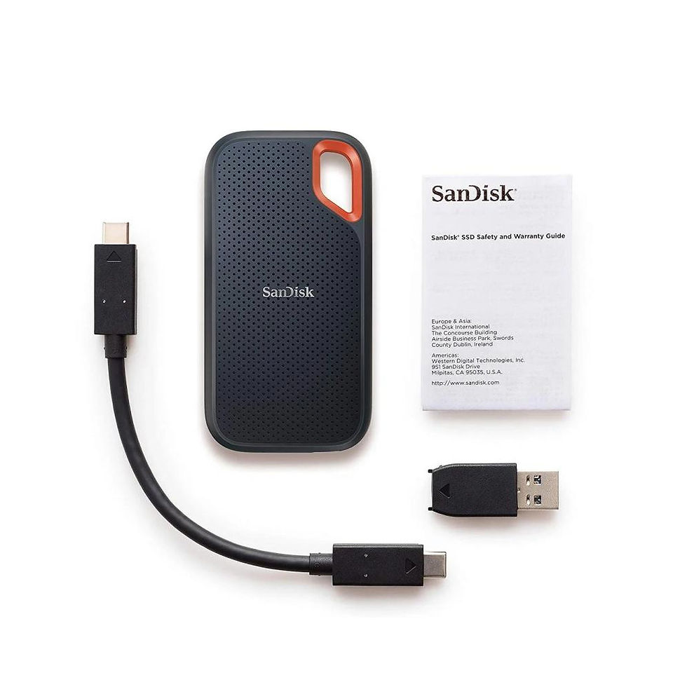 Thumbnail: SANDISK Extreme External SSD HardDisk Drive 2 TB USB 3.1 Type C / A Speed 1050Mb