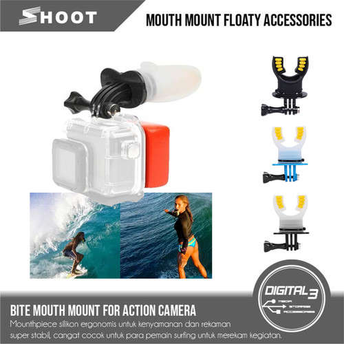 SHOOT Bite Mount Floaty GoPro Surf Mouth Mount Action Cam