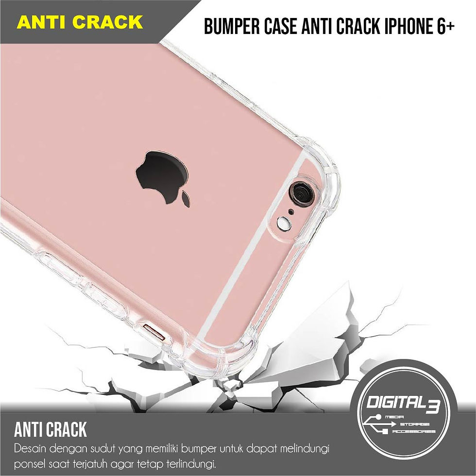 Thumbnail: Casing Anti Crack & Shock iPhone 6+ / 6 Plus Case Bumper Clear TPU