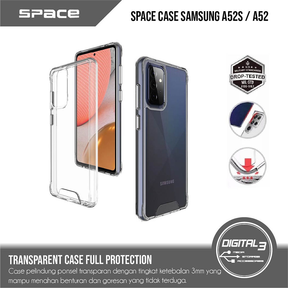 Thumbnail: Space Clear Case Samsung A52S / A52 Bumper TPU Military Casing Jelly