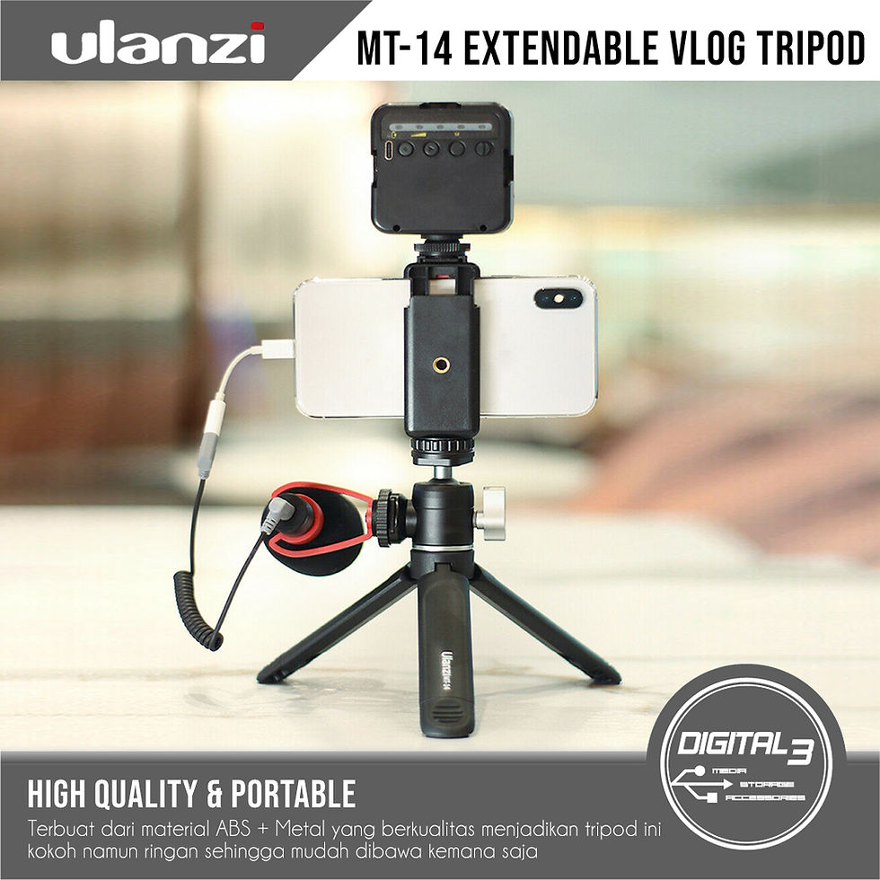 Thumbnail: Ulanzi MT-14 Extendable Vlog Tripod Hand Grip MT14 Smartphone Camera