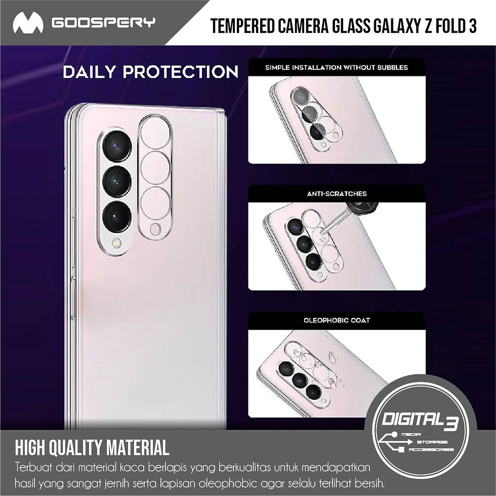 Thumbnail: Goospery Tempered Glass Camera Samsung Galaxy Z Fold 3 Kamera (2 PCS)