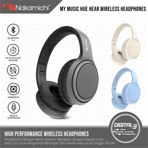 NAKAMICHI My Music Hue Hear Wireless Headphones Bluetooth