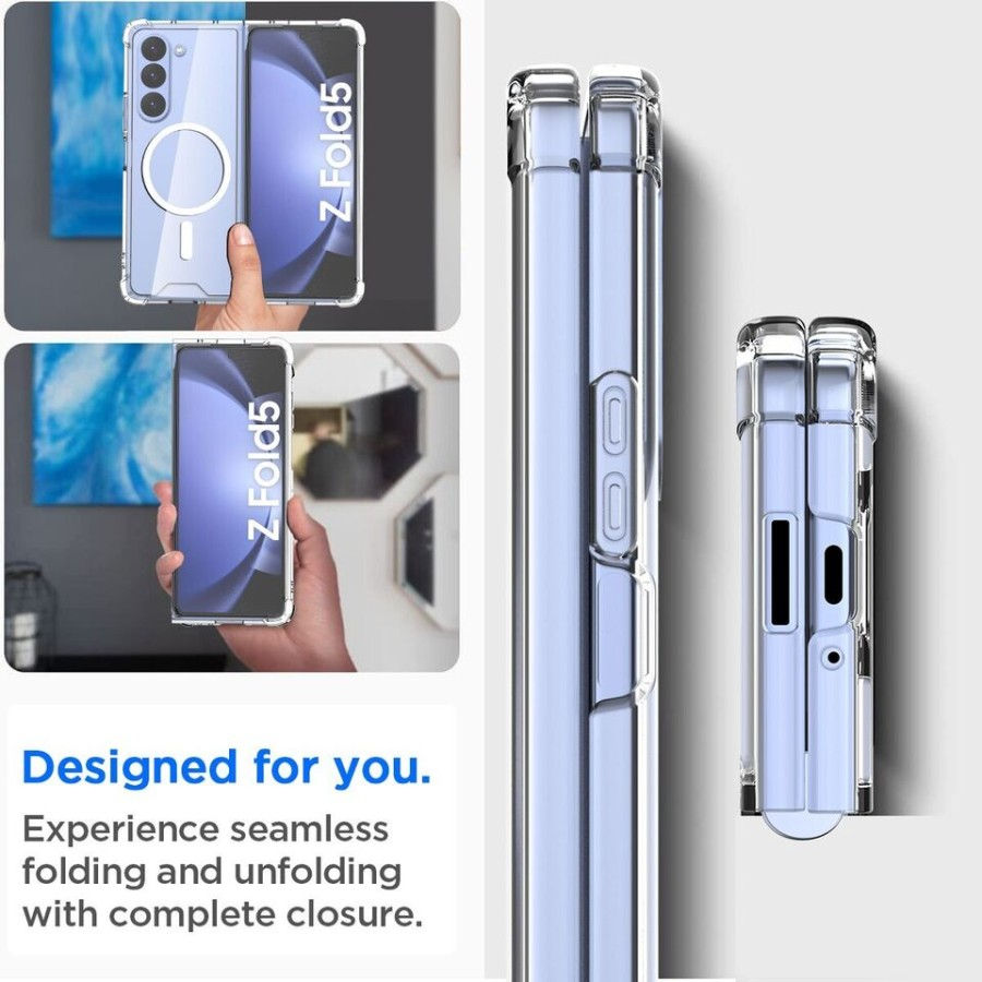 Thumbnail: Clear Case Magnetic Bumper Soft Casing for Samsung Z Flip 5 / Z Fold 5