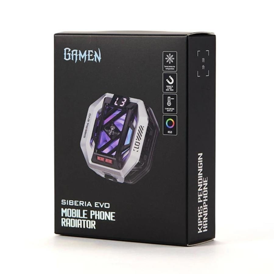 Thumbnail: GAMEN Siberia Evo Cooling Fan Radiator Magnetic Clip with LED Display RGB Light