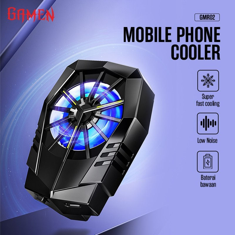 Thumbnail: Gamen GMR02 Phone Fan Cooler Kipas 300mAh Radiator Pendingin HP Gaming