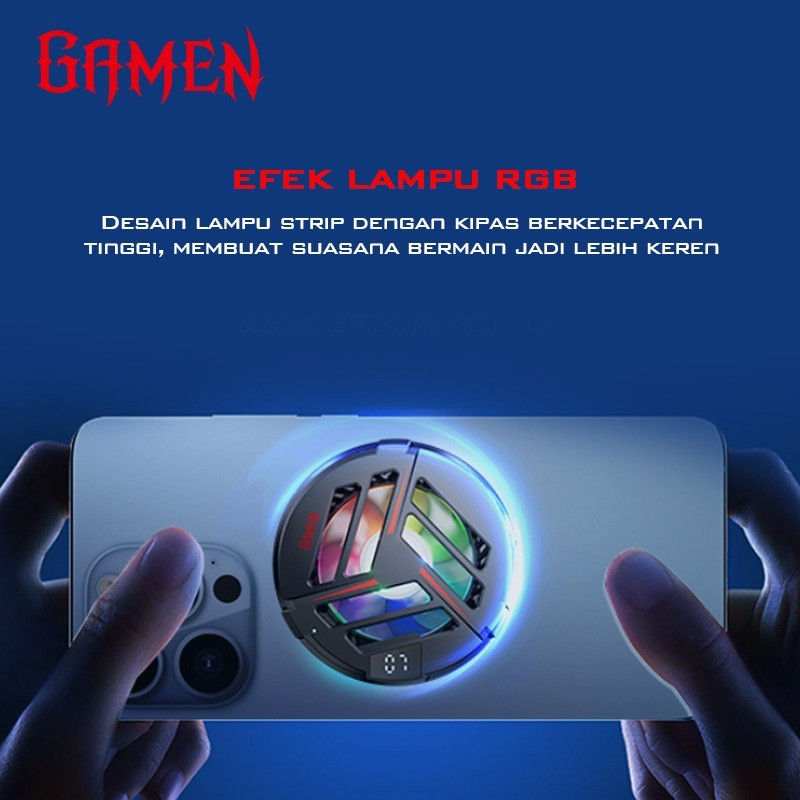 Thumbnail: GAMEN Siberia II Cooling Fan Magnetic with LED Indicator RGB Light Portable