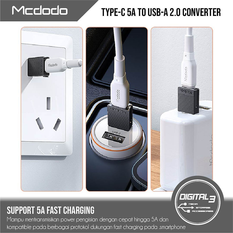 Thumbnail: Mcdodo OT-697 Type C 5A to USB-A 2.0 Convertor Adapter Konektor USB-C